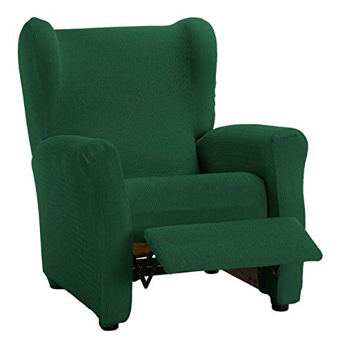 Jarrous Funda de Sillón Relax Elástica Modelo Libia, Color Verde Botella, Medida 70-90cm de Respaldo