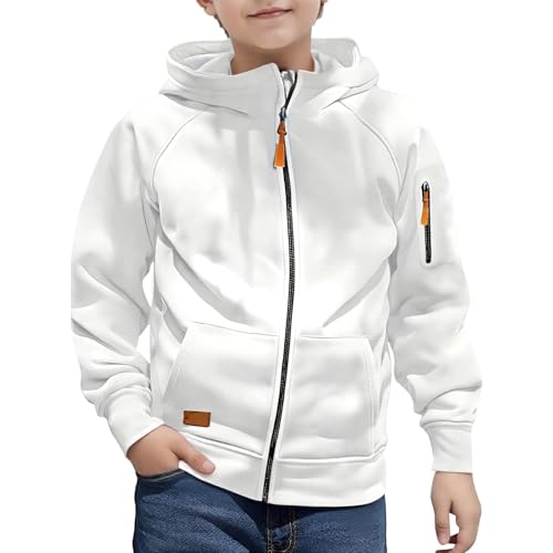 Youth Boys Fleece Cargo Hoodies Full Zip up Cotton Hoodie Sweatshirts Long Sleeve Zipper Pockets Kids Jacket Clothes4