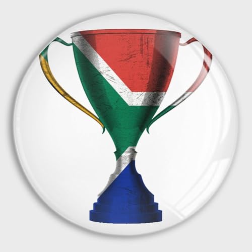 National Flags Decorative Magnets Refrigerator Trophies South Africa Flags Fridge Magnets Round Whiteboard Magnets Glass Refrigerator Magnets for Billboard Office Blackboard Kitchen Home