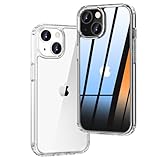 ONES HD超透明 iPhone14ハード ケース 米軍MIL規格 超耐衝撃 エアバッグ 〔 高靭性強化PCガードボード ✚ 高弾性衝撃吸収TPUバンパー 〕『 画面 · レンズ保護、Qi充電 』 滑り止め 超軽量 持ちやすい 美しい 黄変防止 クリスタル クリア カバー