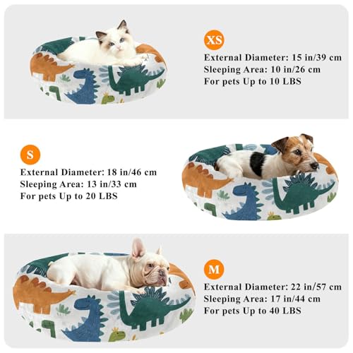 Coussin pour chat amovible lavable vert dinosaure de très petite taille M - 8