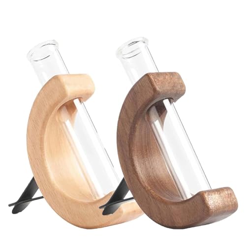 Generchin Clip de Ventilación para Florero de Coche, Florero Coche 2 Piezas,Clip de Ventilación de Florero de Madera para Coche, Florero de Coche para Adorno de Ventilación de Aire de Coche