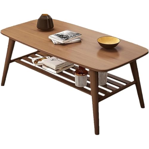 Table basse japonaise de méditation et table d'appoint en bois double niveau