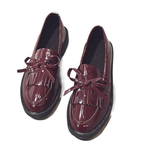 Loafers for Women Tassel Bow Women's Casual Flat Shoes Stylish Low Heel Footwear for Everyday Comfort