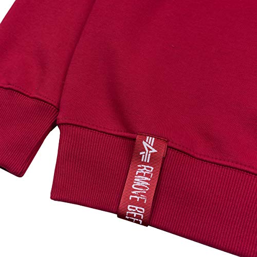 Alpha Industries Herren Basic Sweater Small Logo, RBF Red, XXL – Ansicht 3