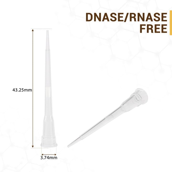Miniatura 2 de 4E's USA Punta de pipeta de 0.5 a 10 L - Puntas universales, sin ARNasaDNasa, segura para pirógenos, baja retención blanca estéril, punta de pipeta