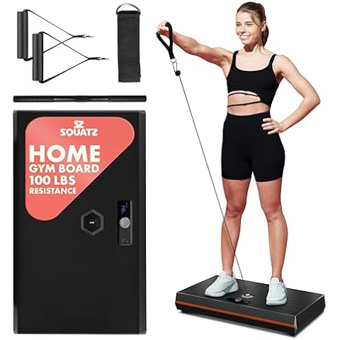 SQUATZ Pluto Board Smart Home Gym Version I 100 LBS Resistance, Multifunctional All in One Gym, Single Cable Weight Machine with Multiple Training Modes, Home Gym Equipment for a Full Body Workout Cover
