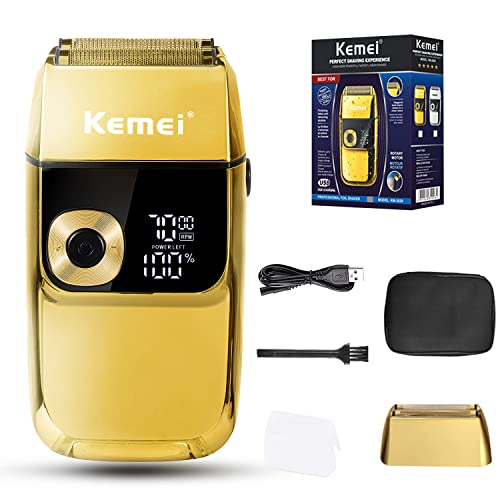 Thnkstaps Afeitadora Electrica Hombre Máquina de Afeitar Impermeable, Pantalla LED y USB carga...