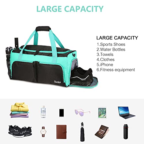 Sucipi Gym Bag For Women With Shoe Compartment, Light Weight Ladies Gym Bag, Workout Bags With Water Resistant Pocket, Large Capacity With Multi-Pocket #TOP2
