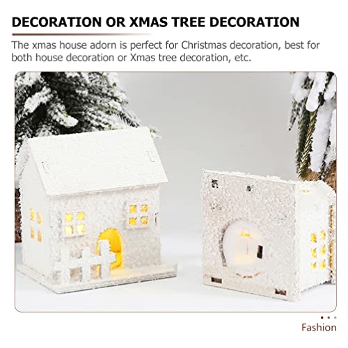 TOYANDONA Christmas Village Houses White - Image 4