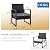 HYDRAGARDEN 3PCS Patio Furniture Set, Outdoor Wicker Bistro Conversation Set with Padded Cushions & Glass Table, Garden Rattan Chair Set for Porch Balcony Backyard (Plus Black Wicker & Grey Cushions)