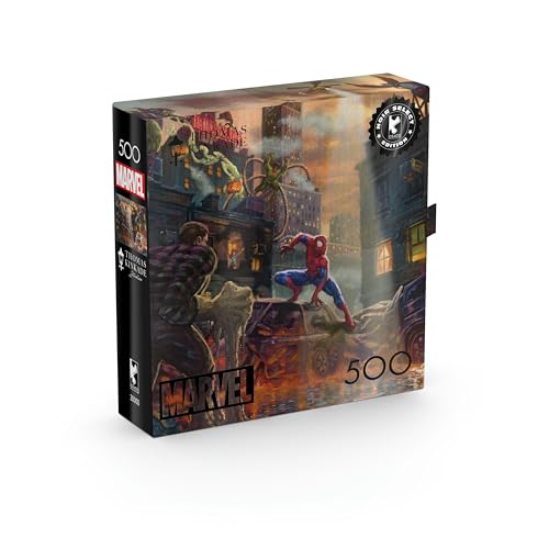 CEACO - Marvel - Kinkade - Spider-Man vs. The Sinister Six - 500 Piece Jigsaw Puzzle for Adults Challenging Puzzle Perfect for Game Nights - Finished...