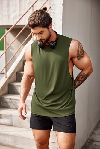 Image of COOFANDY Men Workout Tank Top 2 Pack Gym Bodybuilding Sleeveless Muscle T Shirts