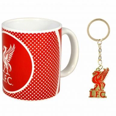Coffret cadeau Liverpool FC avec mug 311g et porte-clés crest pour supporter des Reds