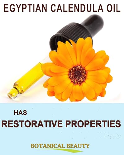 Botanical Beauty CALENDULA OIL Egyptian Calendula Officinalis Marigold Oil Pure Natural for FACE, SKIN, BODY, HAIR, NAILS 1Fl.oz.- 30 ml Skin Moisturizer Oil