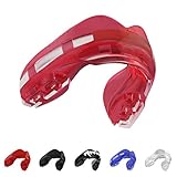 SAFEJAWZ Sport Zahnschutz für Zahnspangen Einheitsgröße Sport Mundschutz Für alle Vollkontakt-Sportarten einschließlich Rugby, MMA, Kampfsport, Kickboxen, Judo, Hockey & Boxen (EIS Rosa)