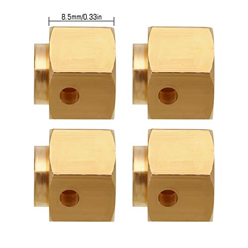 INJORA RC Hex Adapter 4pcs Messing Crawler Zubehör für 1/10 RC Crawler TRX-4 G63