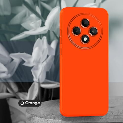 Image of Back Cover for Oppo F27 5G | Full Camera Protection | Premium Liquid Silicon Case | Flexible Bumper Case for Oppo F27 5G (Orange)