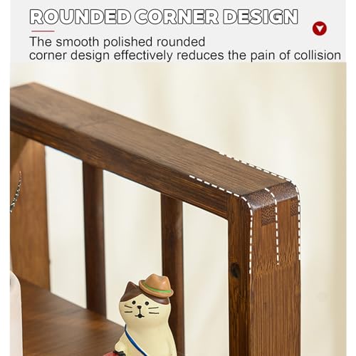 Étagère rangement bureau multifonctionnelle en bois pour corriger le manque de place