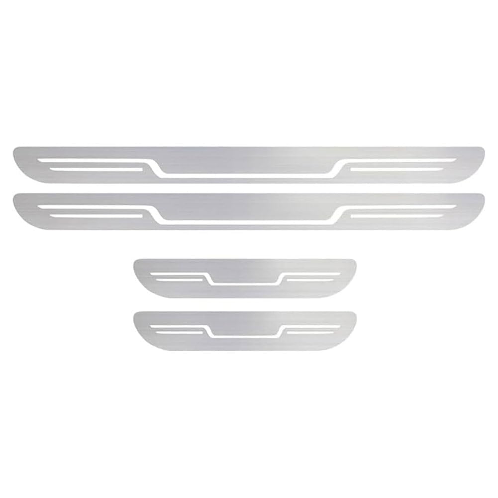 QIZUN 4 Pcs Car Door Sill Protectors for Ford Transit Custom Connect MK5 MK6 MK7 MK8 2000-2022, Premium Stainless Steel Entry Guard Anti Scratch Scuff Plate Auto Accessory,White