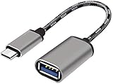 🎁【VELOCIDAD RÁPIDA RÁPIDA】 Este adaptador tipo C con la técnica OTG (USB On-The-Go) permite transferir datos sin una computadora. la velocidad de transmisión alcanza un máximo de 480 Mbps, permite que las películas HD o los datos a gran escala se transfieran al móvil en cuestión de segundos.