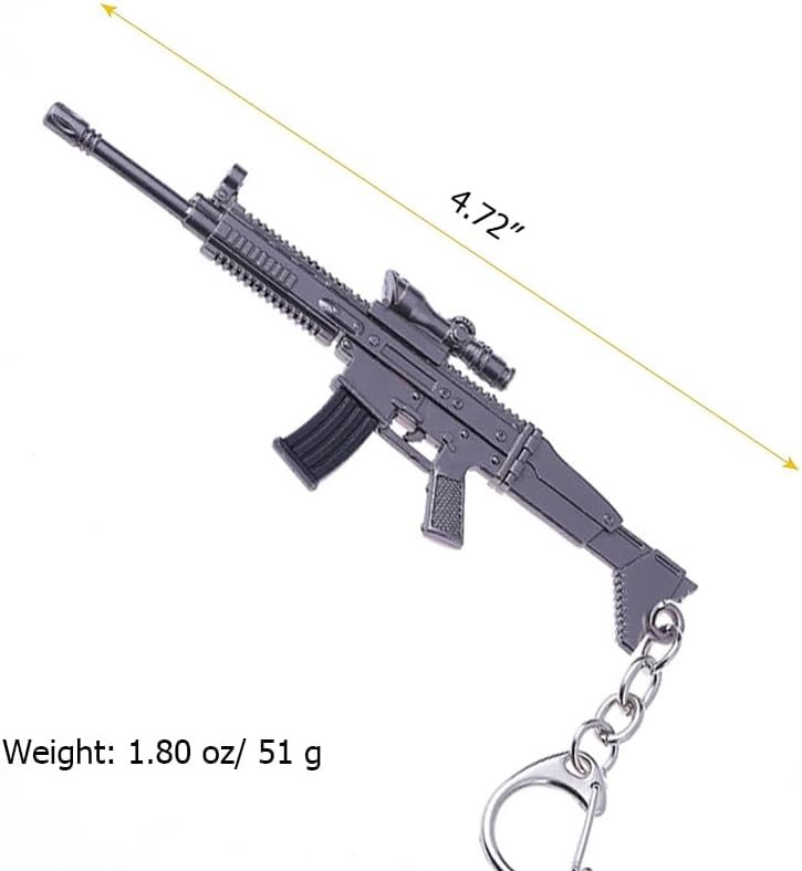 Mini Gun Keychains for Men, Metal Pistol Key Ring Pendants image 5