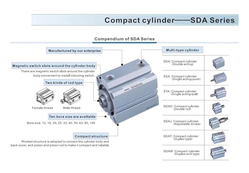 Cylindre compact STA63 simple effet pour économiser l'air comprimé - 4