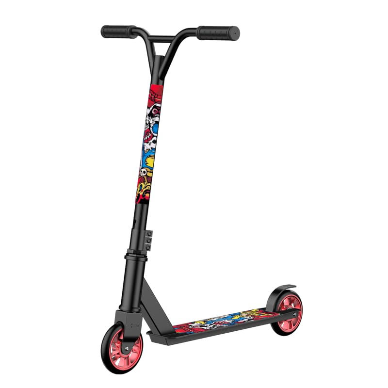 SZCQ Trick Pro Scooter Quality Stunt Scooter for Kids 8 Years and Up Adults Complete Kick Scooter for Intermediate,Beginner,Advanced and Professional Rider Teens Cool Scooter Freestyle Tricks Black