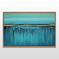 Framed Canvas Wall Art Abstract Landscape Canvas Prints Home Artwork Decoration for Living Room,Bedroom - 16x24 inches
