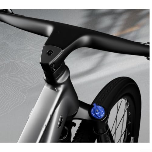 Manillar integrado MTB 740mm de carbono con guiado interno para carreras gravel y cross country 5
