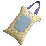 Diaper Wipe Holder, Double-Compartment, 23x17cm, Car Diaper Organizer, Travel Bag, Easy Refill & Clean, for Daily Commuting Camping Bathroom