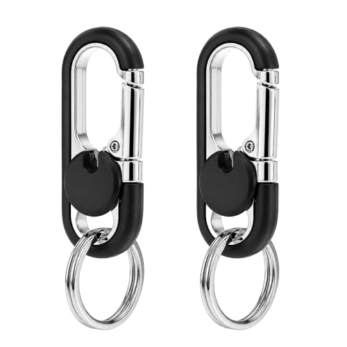 Image of Storite Heavy Duty Metal Carabiner Keychain with Swivel Key Ring, Premium Key Holder for Car, Home & Office Keys