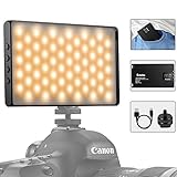 【 Fácil de Llevar】panel led video es una luz led video de tamaño-bolsillo con solo 180 g, un diseño compacto de 1cm le permite guardarlo en su bolsillo o bolso fácilmente y llevarlo a cualquier lugar con usted.