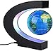 WYANG Globe Flottant, Carte du Monde de Lévitation Magnétique à Lévitation Magnétique avec Lumière LED, pour Décorations de Bureau, Cadeaux de Géographie Uniques (Doré)