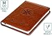 SOHOSPARK Compass Refillable Faux Leather Journal, 6x8.7 Vegan Lined Writing Journal for Women or Men