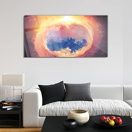 Tableau acryl 120x60cm Fantasy fire clouds de salon luxe - 3