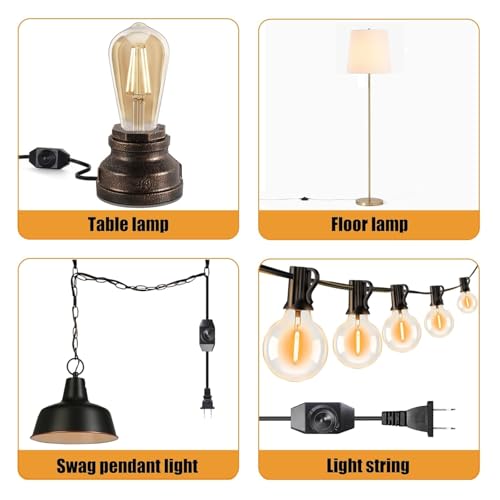 Miniatura 3 de Techzoco Potenciómetro Regulador De Luz Con Interruptor, Dimmer Led, Interruptor Regulador Intensidad, Atenuador De Luz, Apto Para 60w, 230 Voltios, Conexión Por Soldadura, Pvc, Negro