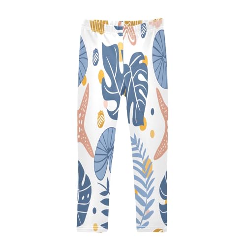 Toddler Girls Leggings Printed Yoga Pants Leggings Shell Plants Leafs for Kids