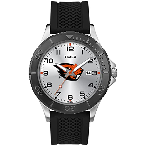 Image of Timex Tribute Men's Collegiate Gamer 42mm Watch - Georgia Bulldogs with Black Silicone Strap