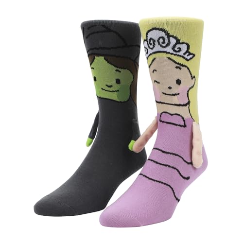 Bioworld Wicked Part 1 Elphaba & Glinda Womens Casual Crew Socks