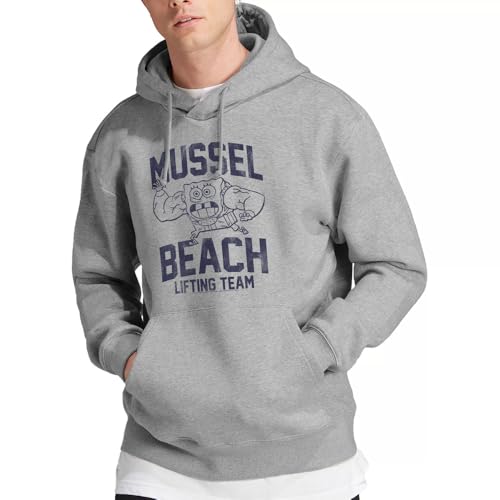 Sweatshirt à capuche Bob l'Éponge imprimé hoodie mixte sport gris