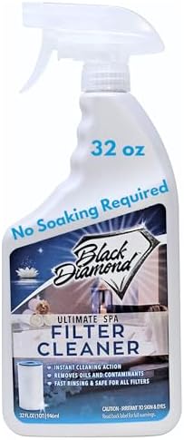 Black Diamond Stoneworks Ultimate Spa Filter Cleaner Fast-Acting Spray. Instant Clean for Hot Tub & Pool Filters Leaving Behind no Sticky Residue. Prolongs Filter Life and Pool Equipment. No Soaking