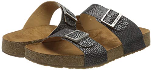 Image of HAFLINGER Andrea Elegant Leather Sandals with Rubber Sole and Cork Latex Footbed Unisex