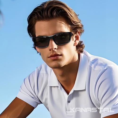 KANASTAL Sunglasses for Men Polarized Sunglasses UV400 Square Fashion Matte Frame Sun Glasses2