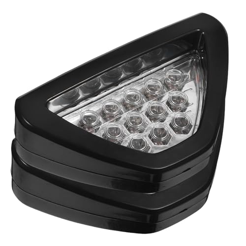 BUGUUYO 2 Piezas Luces de Freno Triángulo LED Impermeables con Flash de Advertencia para Automóviles Motos y Camiones Accesorios para Vehículos Alta Visibilidad Adverso