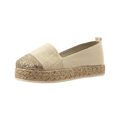 Espadrilles à plateforme pour femme - Mocassins à...