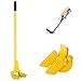 TUFFIOM 44-Inch Pallet Buster Tool with Extended Padded Handle & Free Nail Puller| Deluxe Industrial Pallet Breaker| Iron Pry Bar Deck Wrecker, Longer & Easier (Yellow)