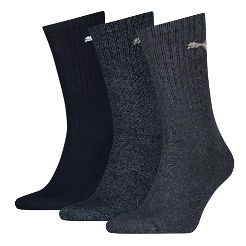 PUMA 6 Paar Unisex Crew Socks Socken Sportsocken MIT FROTTEESOHLE navy(321), 43-46