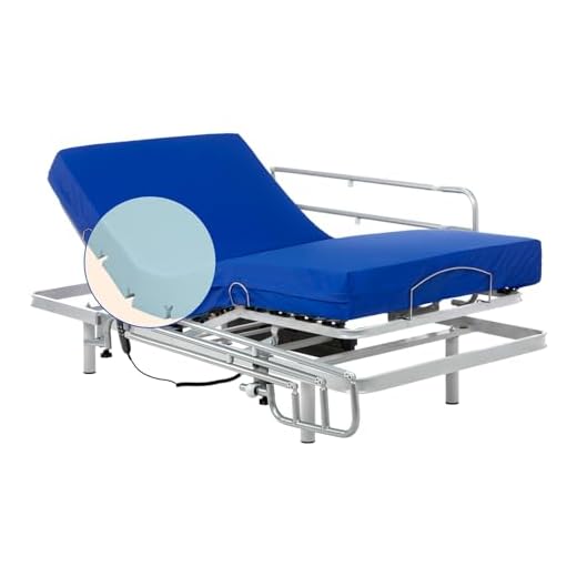 Geriafy – Cama Articulada Eléctrica con Colchón Professional HR | Funda Impermeable | 90x190 cm + Barandillas