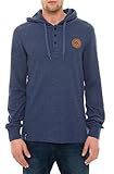 LRG Men's RC Thermal Pullover Henley Shirt, Navy Heather, X-Large